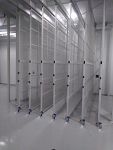 Racks for storing paintings in the National Gallery of Athens
